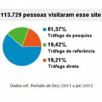 Grfico do Google Analytics com % do Trfego do site